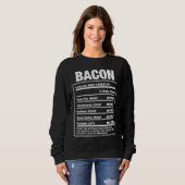 Sweatshirt Bacon Nutrition Facts Halloween Costume (Devant entier)