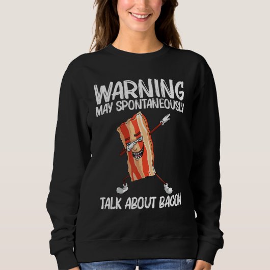 Sweatshirt Bacon Pour Hommes Femmes Bacon Bandes Foin _4 (Devant)