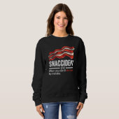 Sweatshirt Bacon Snaccident Bacon Pig Pork Humor Men Women (Devant entier)