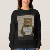 Sweatshirt Bad Cat I Hate People (Devant)