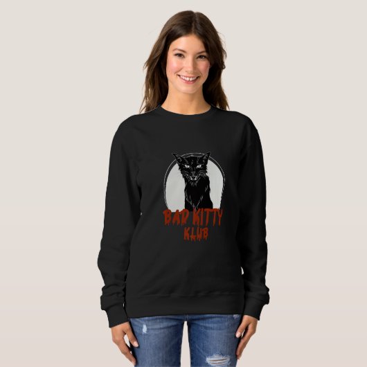 Sweatshirt Bad Cat Kitty Custome Halloween (Devant entier)