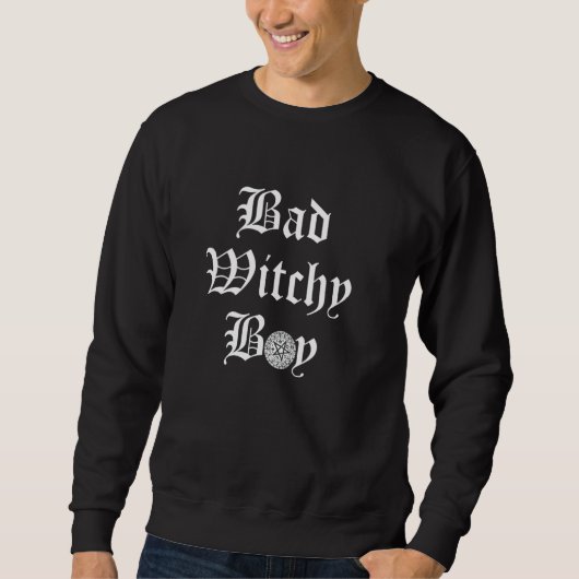 Sweatshirt Bad Witchy Garçon Dark Gothic Occult (Devant)