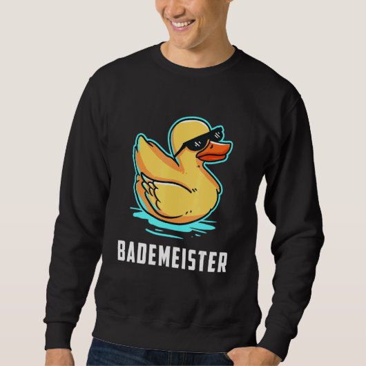 Sweatshirt Bademeister Lifeguard Rubber Duck Pool extérieur (Devant)