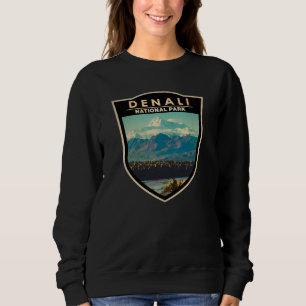 Sweatshirt Badge d'aquarelle du parc national de Denali