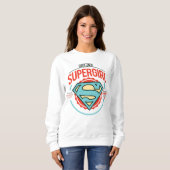 Sweatshirt Badge Vintage du logo original Supergirl (Devant entier)