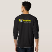 Sweatshirt Badminton Shuttlecock Birdie Word Art Serving ... (Dos entier)