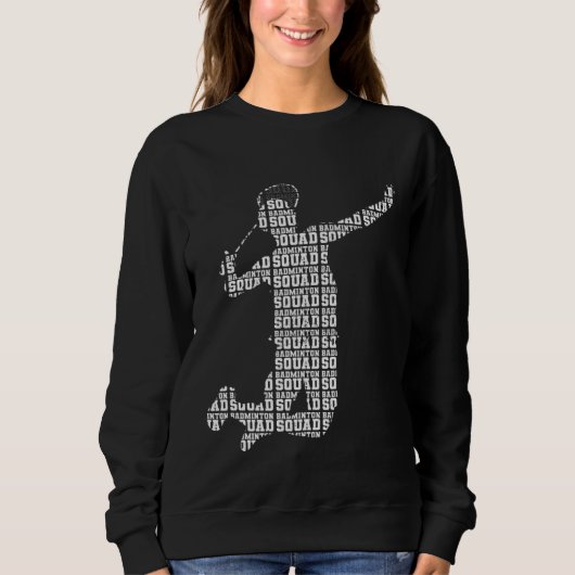 Sweatshirt Badminton Sports Hobby Player Shuttlecock (Devant)