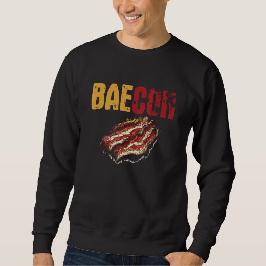 Sweatshirt Baecon Bacon   Bacon Bae  Pun (Devant)