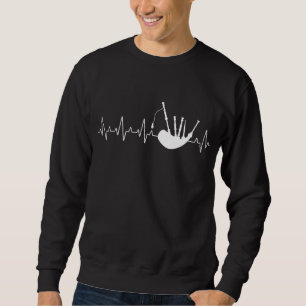 Sweatshirt Bagpipes Heartbeat Musician Bagpipe Player