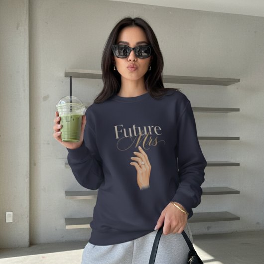 Sweatshirt Bague élégante pour femmes 'Future Mrs' Diamond