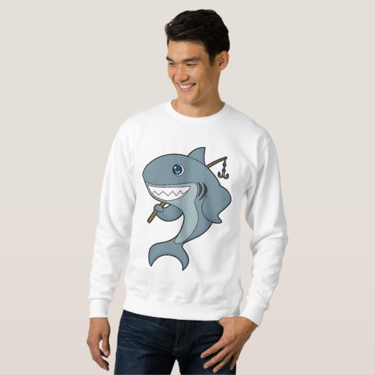 Sweatshirt Baguette de pêche du requin (Devant entier)