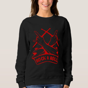 Sweatshirt Baguettes Rock And Roll Musique Bande Drumming Dru