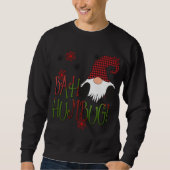 Sweatshirt Bah Humbug Gnome Red Plaid Grumpy Holiday Christma (Devant)