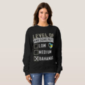Sweatshirt Bahamas Flag Bahamians Level Of Awesomeness (Devant entier)