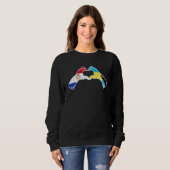 Sweatshirt Bahamas Paraguay Flag Bahamians Paraguayan Heart 1 (Devant entier)