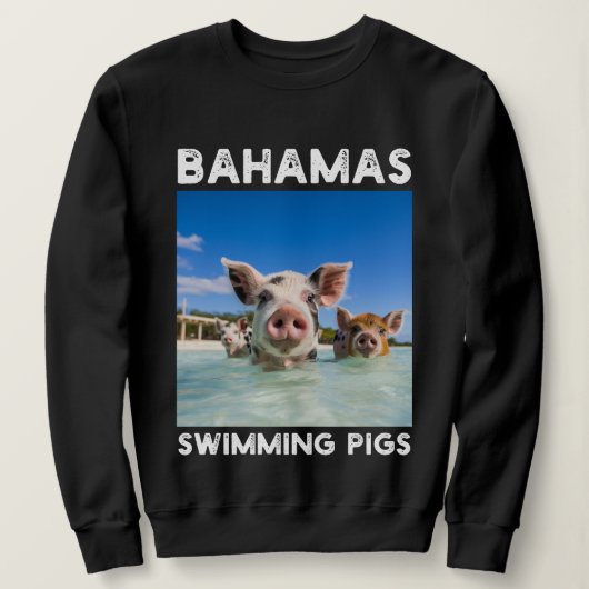 Sweatshirt Bahamas Pigs de natation Exuma (Design devant)