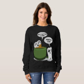 Sweatshirt Bain de bouche Zahn dans le café Aide dentaire (Devant entier)