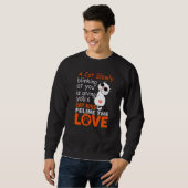 Sweatshirt Baisers De Chat Et Feline Amour Drôle Chat (Devant entier)