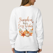 Sweatshirt Baisers de citrouille, Vœux douillets (Dos)