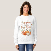 Sweatshirt Baisers de citrouille, Vœux douillets (Devant entier)