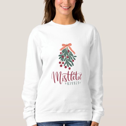 Sweatshirt Baisers Mistletoe Vacances et Noël (Devant)
