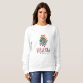 Sweatshirt Baisers Mistletoe Vacances et Noël (Devant entier)