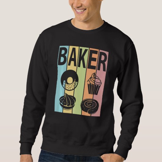 SWEATSHIRT BAKER PASTEL COLORS DESSERTS PASTRY CHEF BAKING  T (Devant)