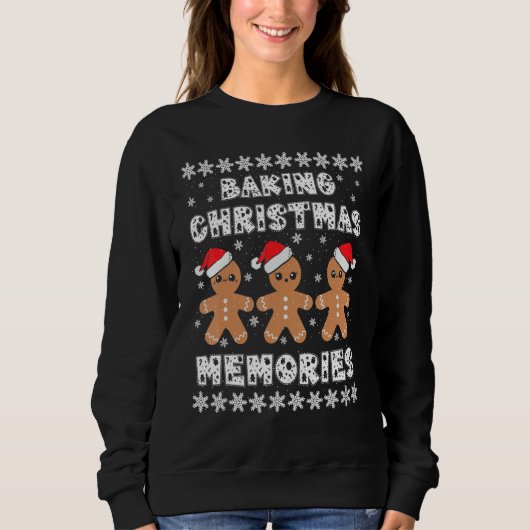 Sweatshirt Baking Christmas Memories Gingerbread Men With Xma (Devant)