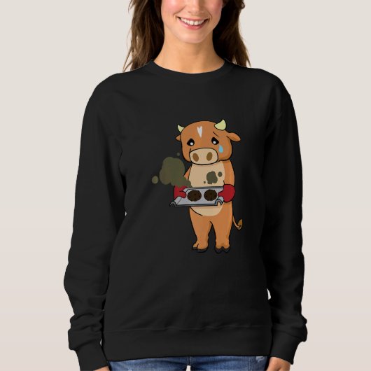 Sweatshirt Baking Gate Gwrong Cow Chef Cuisinier Cuisinier Cu (Devant)