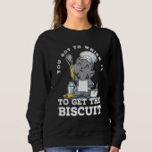 Sweatshirt Baking Kitten Cuite Chef Chat Pun (Devant)