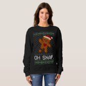 Sweatshirt Baking Oh Gingerbread Snap laide Gi de Noël (Devant entier)
