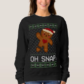 Sweatshirt Baking Oh Gingerbread Snap laide Gi de Noël (Devant)