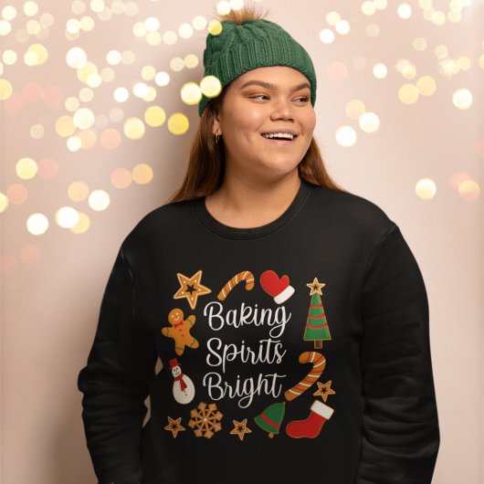 Sweatshirt Baking Spirits Bright Gingerbread Noël Cookie