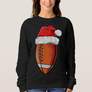 Sweatshirt Bal de football de Noël Santa Hat Funny Sports Xma