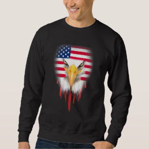 Sweatshirt Bald Eagle 4 juillet Drapeau Américain Patriotique