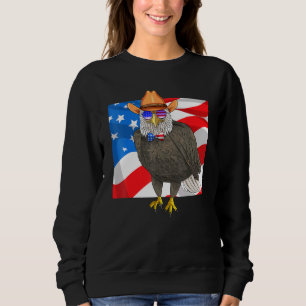 Sweatshirt Bald Eagle 4 juillet drapeau patriotique américain