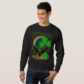 Sweatshirt Bald Eagle Bird Rainbow Bald Eagle St Patrick's D (Devant entier)