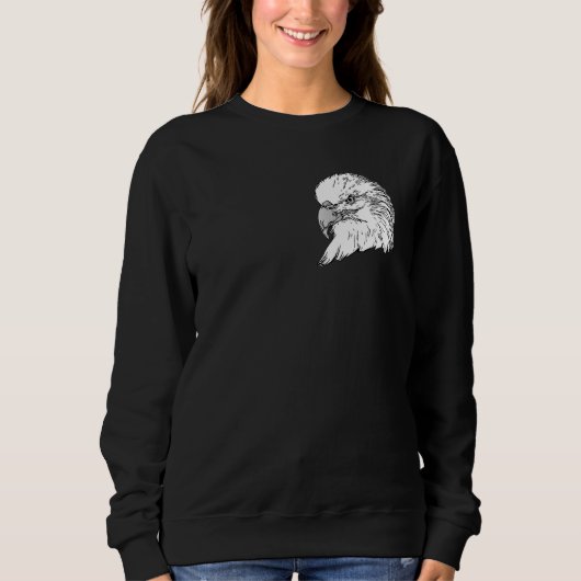 Sweatshirt Bald Eagle imprint american bird animal head motif (Devant)
