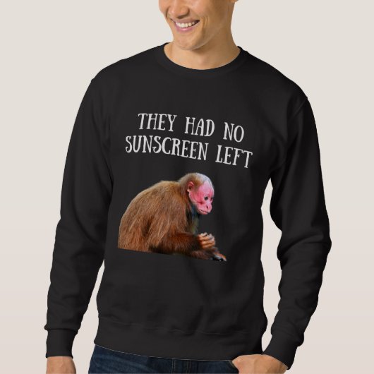 Sweatshirt Bald Uakari Wild Monkey Sunscreen Meme Men Women K (Devant)