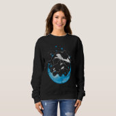 Sweatshirt Baleine d'Océan Animal Killer Orca Long Manche (Devant entier)
