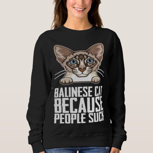 Sweatshirt Balinese cat  Balinese  Balinese cats  13 (Devant)
