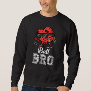 Sweatshirt Ball Bro Heart Football Américain Frère Valentin