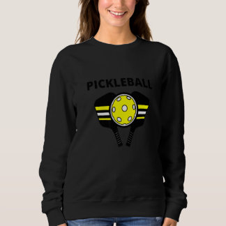 Sweatshirt Balle De Pickleball Jaune Et Noir Et Pickleball Pa