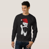 Sweatshirt Ballet Pointe Chaussure Noël Santa Hat (Devant entier)