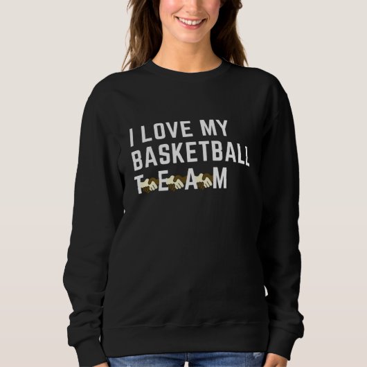 Sweatshirt Ballon de basket. J'Aime Mon Équipe. Saison des ce (Devant)