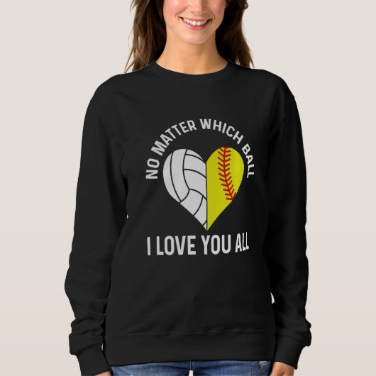 Sweatshirt Ballon Pour Un Joueur De Softball & Volley (Devant)