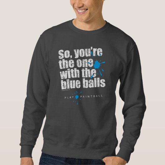 Sweatshirt Ballons Bleus Paintball (Devant)