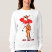Sweatshirt Ballons de coeur de la belle Valentine (Devant)