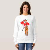 Sweatshirt Ballons de coeur de la belle Valentine (Devant entier)