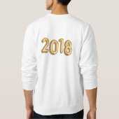 Sweatshirt Ballons Gold Foil Happy 2018 Personnalisé (Dos)